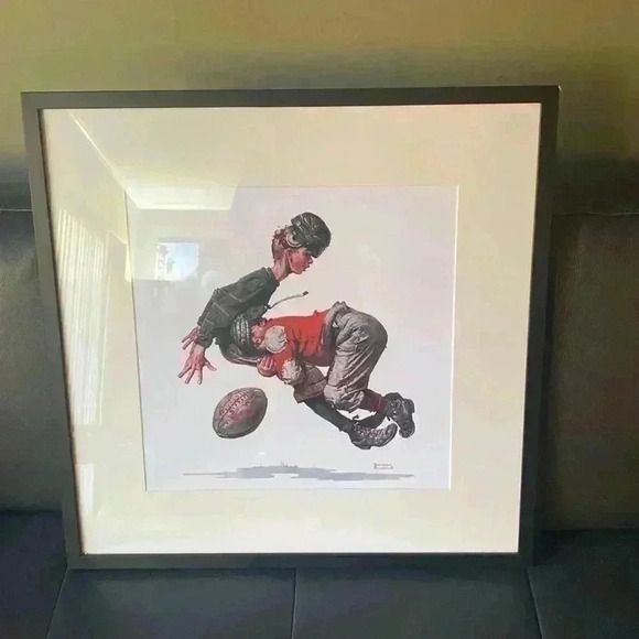 “Tackled” Print by Norman  Rockwell - Picture 10 of 11